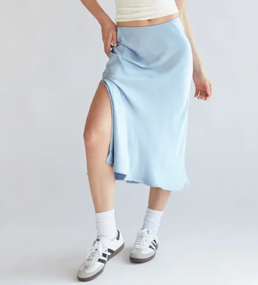 Eliza Satin Midi Skirt